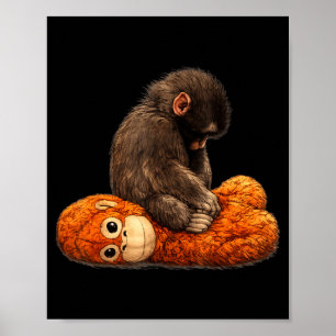 Baby monkey punch poster