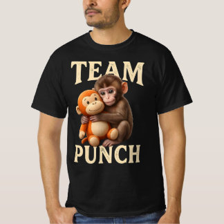 Baby Monkey Punch Team | Cute Rescued Macaque Cudd T-Shirt
