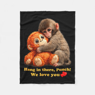 Baby monkey punch team punch  fleece blanket