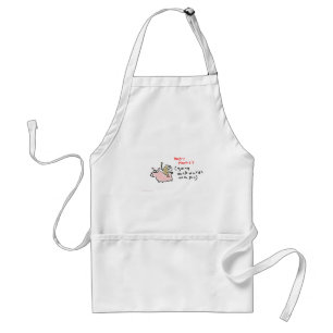 Baby Monkey (riding backwards on a pig) Adult Apron