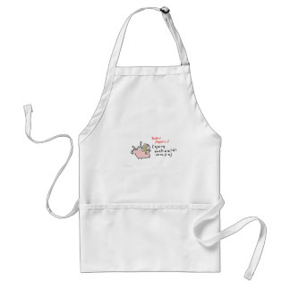 Baby Monkey (riding backwards on a pig) Adult Apron