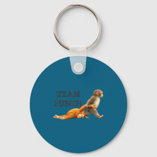 Baby monkey team punch funny monkey meme Baby monk Keychain