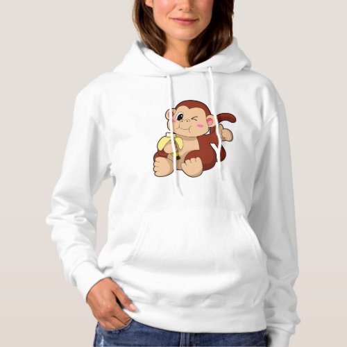 Baby Monkey with Banana Hoodie