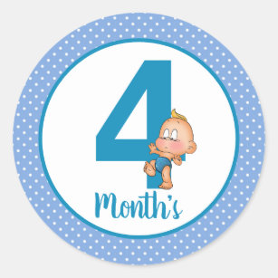 4 Months Stickers | Zazzle