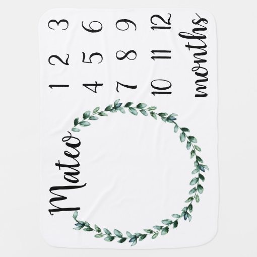 Baby Monthly Milestone Blanket, Natural Baby Blanket Zazzle