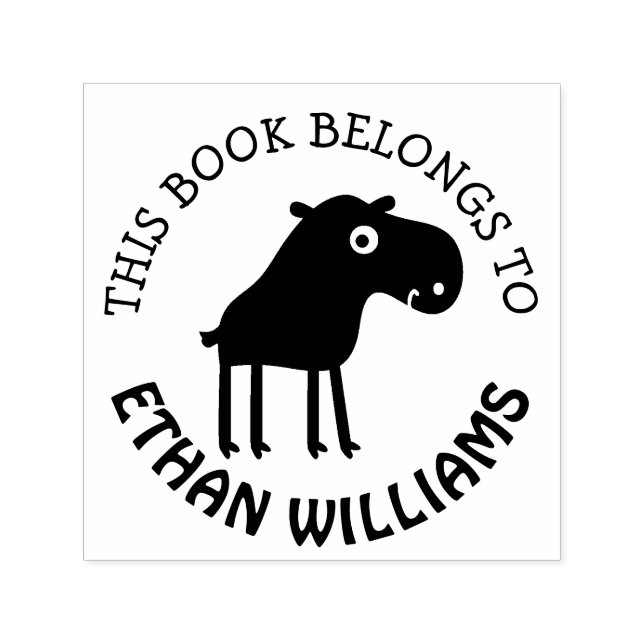 Baby Moos Self Inking Stamp This Book Belongs To (Design)