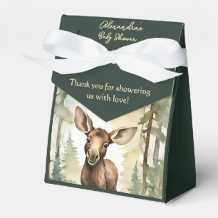 Baby Moose Cute Gender Neutral Baby Shower Favor Boxes