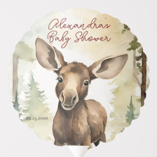 Baby Moose Gender Neutral Baby Shower Balloon