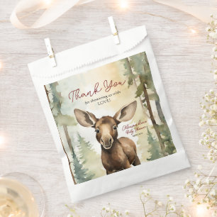 Baby Moose Gender Neutral Baby Shower Favor Bag