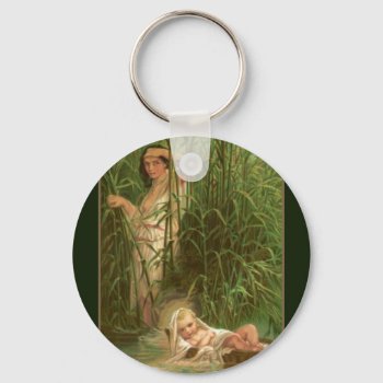 Baby Moses And The River Nile Keychain by justcrosses at Zazzle