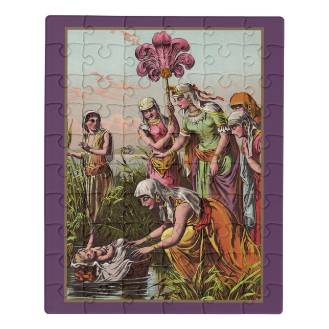 Baby Moses In A Basket Jigsaw Puzzle (Puzzle Vertical)