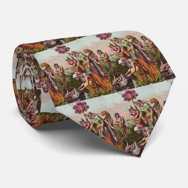 Baby Moses In A Basket Neck Tie (Rolled)