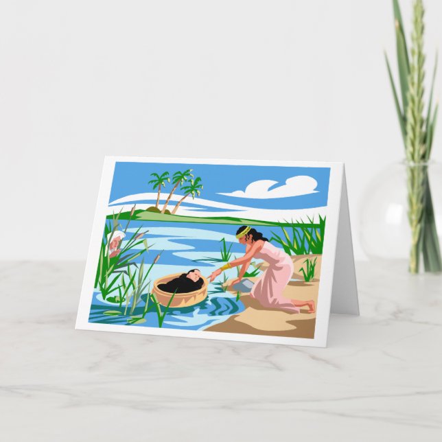 Baby Moses Personalized  Greeting Card (Front)