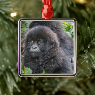 Baby Mountain Gorilla Metal Ornament