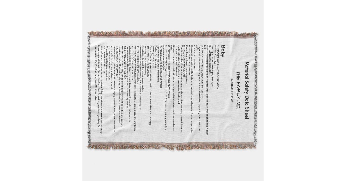Baby MSDS blanket Zazzle