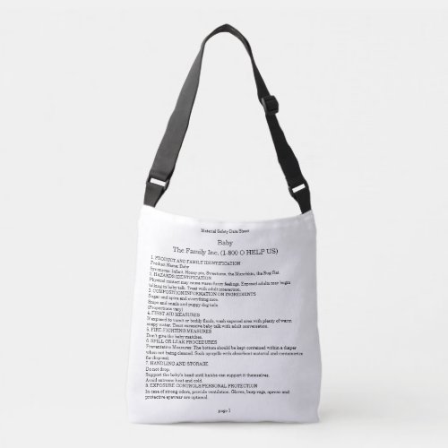 baby MSDS joke bag