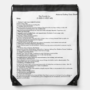 Baby MSDS / SDS diaper bag