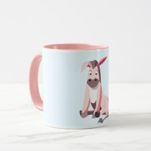 Baby Mug Pink Donkey - Your Color - Text