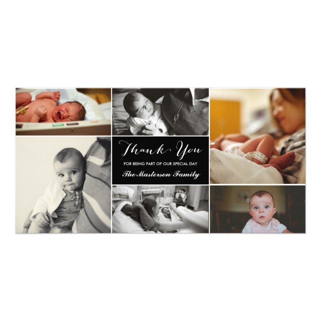 Baby Multiple Photo Birth Announcement Thank You (Front)