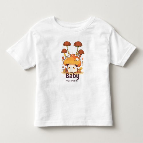 Baby Mushroom Design Toddler T_shirt
