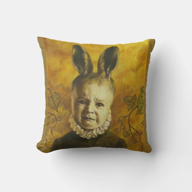 Baby Mutant Bunny Throw Cushion (Front)