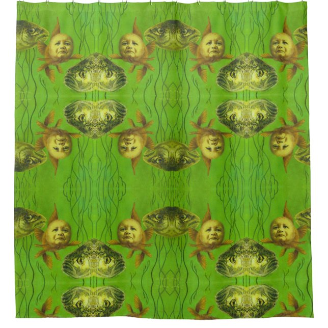 Baby Mutant Goldfish Shower Curtains (Front)