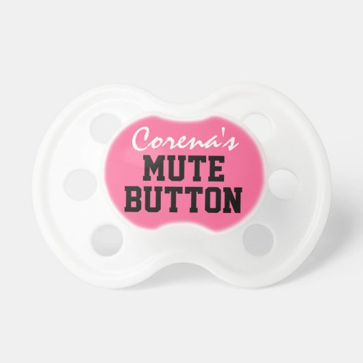 Baby MUTE BUTTON Pacifier (Front)