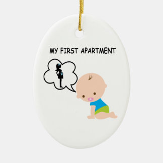 Baby My First Apartment Ceramic Ornament