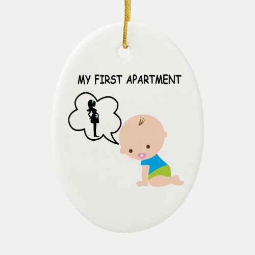Baby My First Apartment Ceramic Ornament