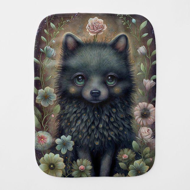 Baby Mystic Forest Animal | Baby Burp Cloth (Front)