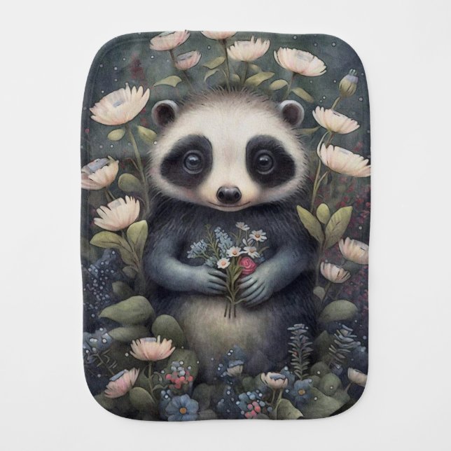 Baby Mystical Forest Animal | Baby Burp Cloth (Front)