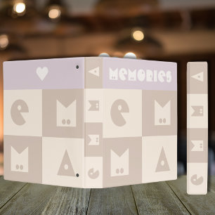 Baby name 4 letters newborn Memory Document Binde 3 Ring Binder