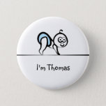 Baby Name Badge Pinback Button at Zazzle