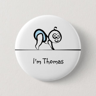 Baby Name Badge Pinback Button