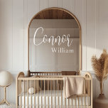 Baby Name Elegant Nursery Glass Decal<br><div class="desc">Transform your nursery into your baby's haven with this stylish Baby Name Elegant Nursery Glass Decal. Designed with a chic calligraphy script, this classy decal adds a personalized touch to any mirror or glass surface. It's a perfect gift for new parents looking to create a stunning nursery decor that feels...</div>