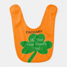 Baby Name First Saint Patrick's Day  Bib
