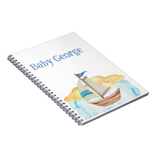 baby name nautical theme marine theme notebook
