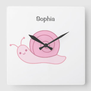 Baby Name personalized, Nursery, kids Square Wal Square Wall Clock