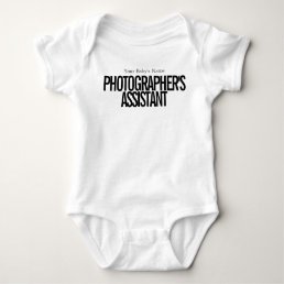 Baby Name Photographer&#39;s Assistant Stylish Minimal Baby Bodysuit