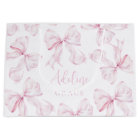 Baby Name Pink Bow Gift Bag