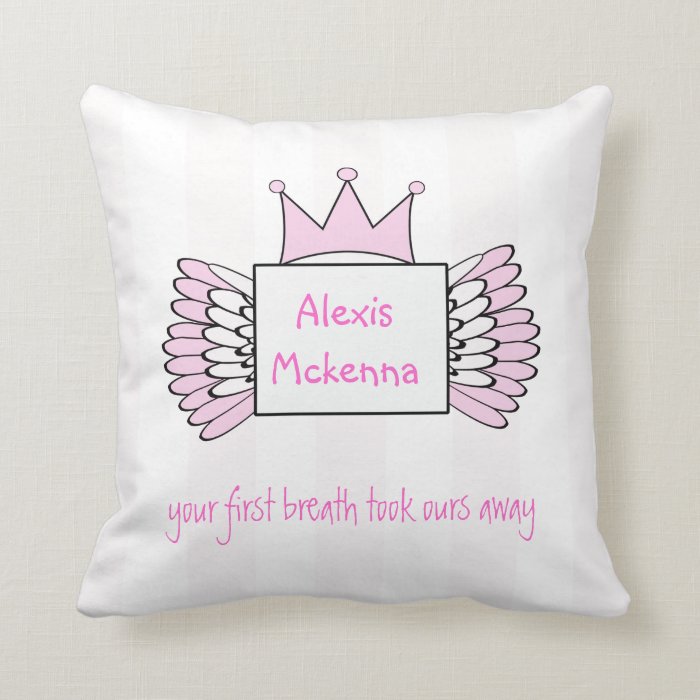 Baby Name Quote Pillow