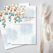 Baby Name Race Baby Shower Party Game