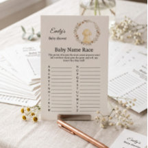 Baby Name Race Game Golden Retriever Wildflower