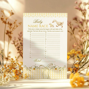Baby Name Race Silly Goose Baby shower game