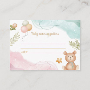 Baby Name Suggestion Card