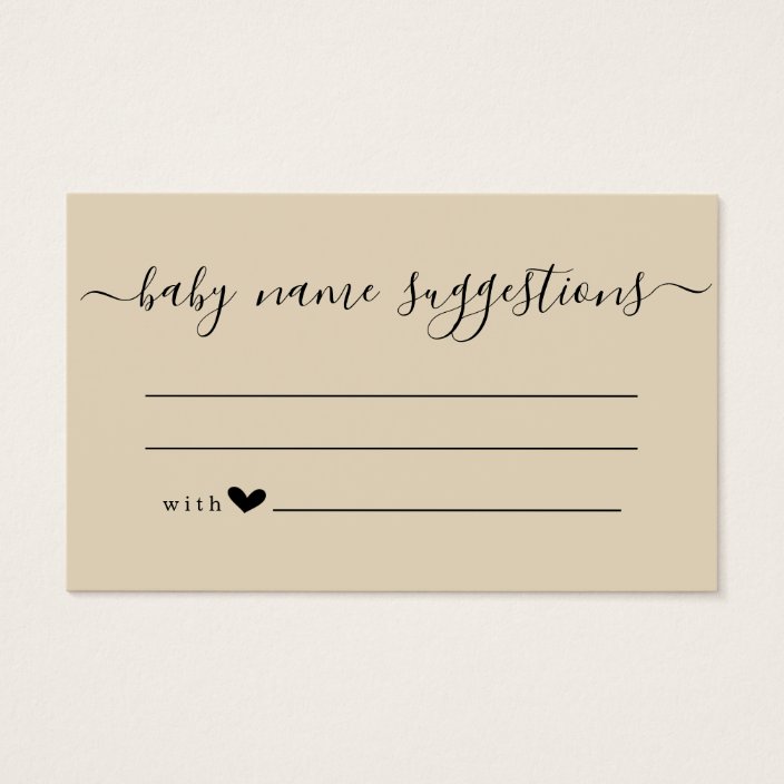 baby shower name suggestions