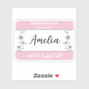 Baby name tag Hospital name sign Newborn identity Sticker