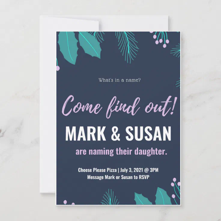 Baby naming ceremony invitation | Zazzle Baby naming ceremony invitation | Zazzle