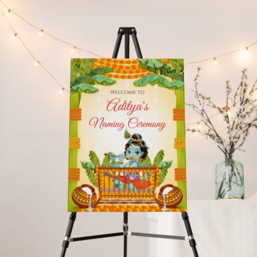 Baby Naming ceremony welcome sign Cradle ceremony