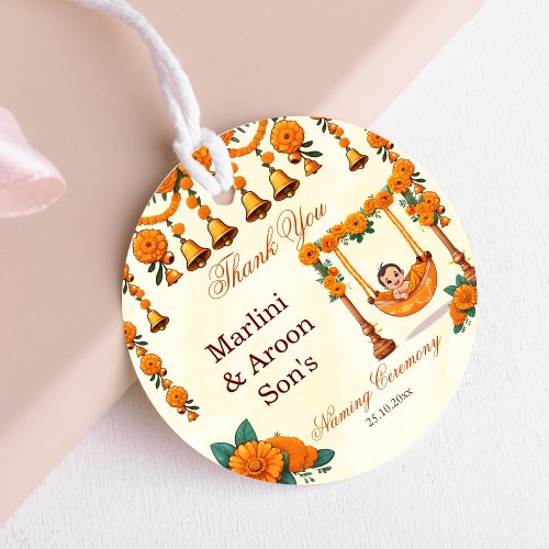 Baby Naming Cradle Indian Ceremony favor Favor Tags